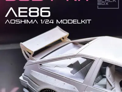 Bodykit for AE86 AOSHIMA 1-24th Modelkit 3D print model