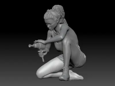 GIRL F1 PIT STOP 1 3D print model