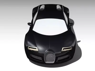 Bugatti Veyron Low-poly 3D model