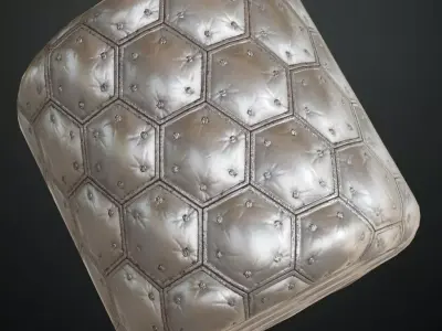 Clean White Sci-Fi Acoustic Wall PBR Seamless Texture