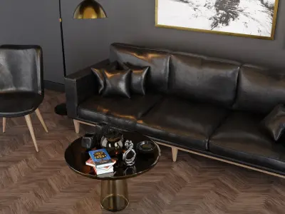 Sofa Table Set 3D model