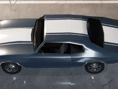 Chevrolet Chevelle 1970 Low-poly 3D model