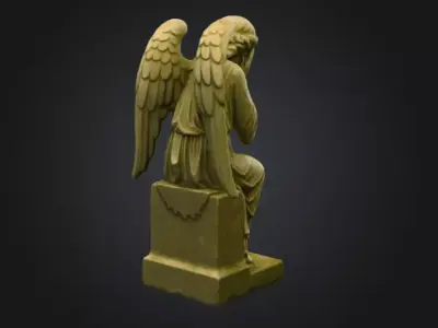 Weeping Angel Statue Low-poly 3D model