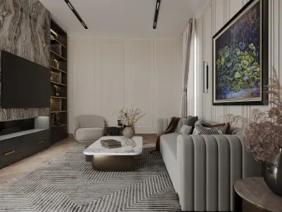 Luxury Living Room Versatile Modern Grand Reception 3D Models 3D model