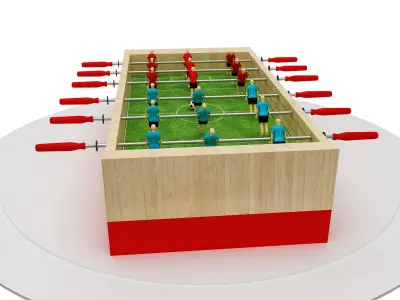 Soccer Football  Game Table f28 3D model
