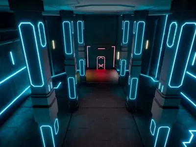 Sci-Fi Modular Environment Pack  Low-poly 3D model