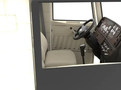 Peterbilt-379 Interior Low-poly 3D model