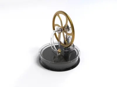 Temperature difference Stirling engine 3D model