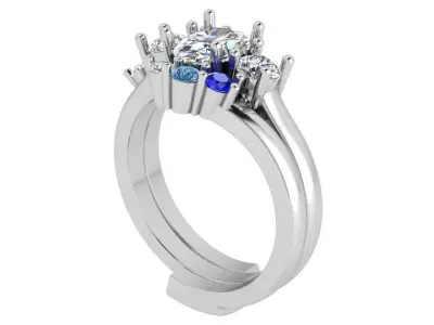 Oval Diamond Tension Ring 3480 3D print model