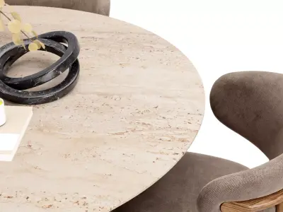 Dining Table - Table - Chairs 3D model