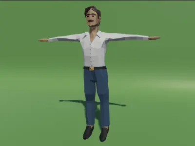 LowPoly School Characters Low-poly 3D model