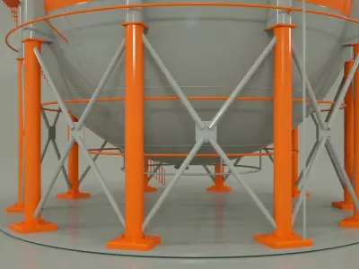 Sphere Tank 3D Model 3D model