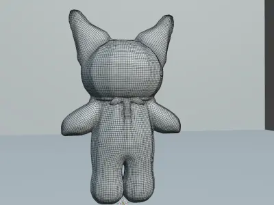Kuromi Plush Scan Low-poly 3D model