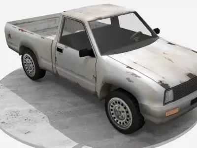 Pick up truck  Low-poly 3D model