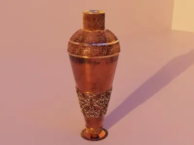Medieval Flower Vase 9 Low-poly 3D model