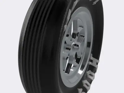 Drag Wheel COMBO Front Billet Specialties Comp 7 17inch Spindle 3D print model