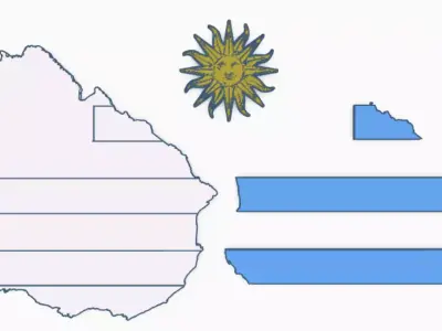 Uruguay flag for 3d print 3D print model