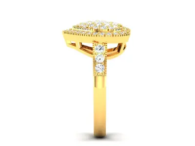 Women Engagement Wedding Heart Ring 3D print model