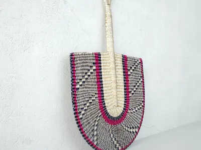 African Handwoven Fan 14 3D model
