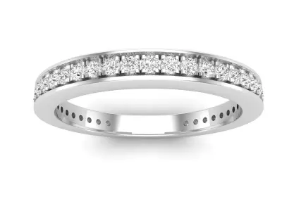 AV 571 Diamond Ladies Eternity Anniversary Stackable Band 3D print model