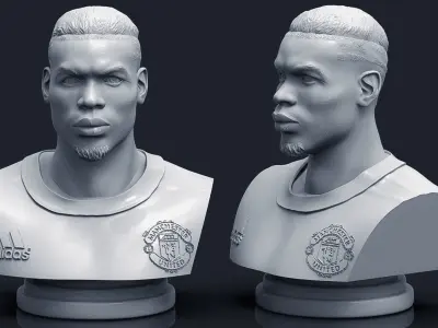 Paul Pogba 3D Printable Bust 3D print model