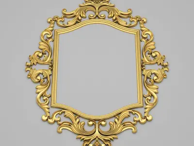 Classic Frame Mirror 007 3D model