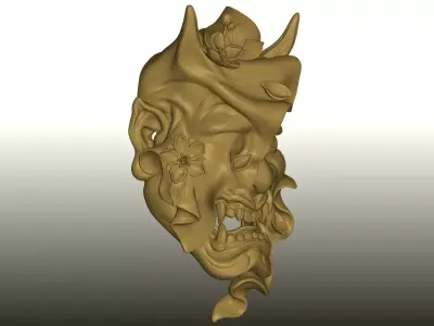 Hannya Mask Sakura 3D print model