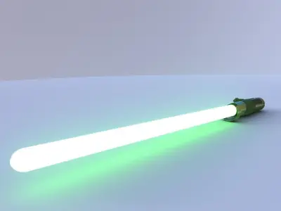 Yoda Lightsaber Low-poly 3D model