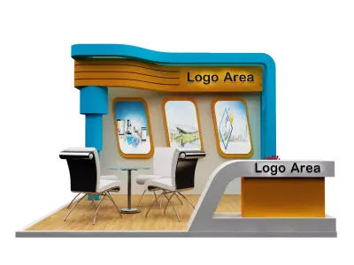Booth Exhibition Stand a349a 3D model