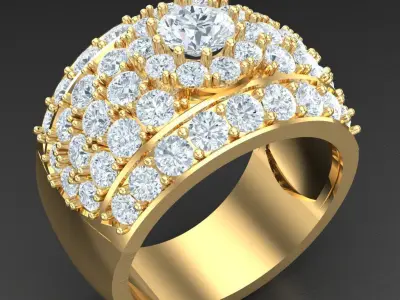 Luxury Men Rings Designs 6MR058 3D print model
