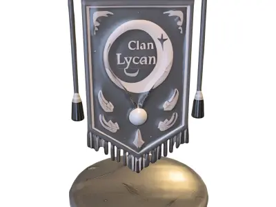 Clan Lycan Banner 3D model