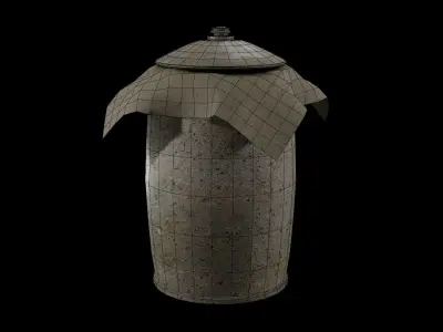 Old gallon Free low-poly 3D model