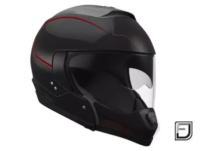 Black Modular Helmet 3D model
