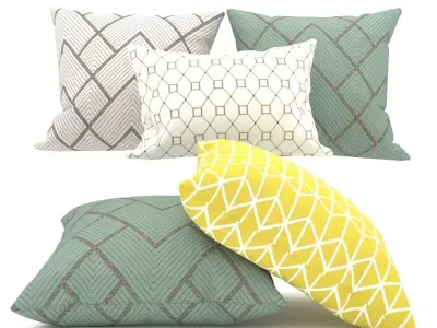 Pillow textile Low-poly 3D model