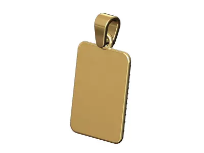 Motor gear piston faceted sunrays tag pendant charm 3D print model