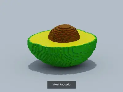 Voxel Fruit and Vegetable 3D Model Collection