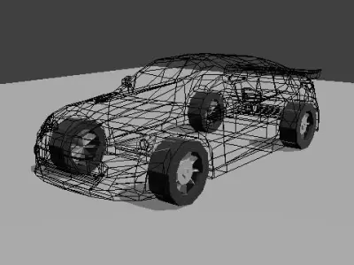 Subaru BRZ GT Low Poly Low-poly 3D model