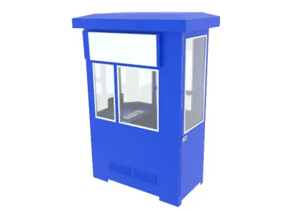 Parking Booth Low-poly 3D model
