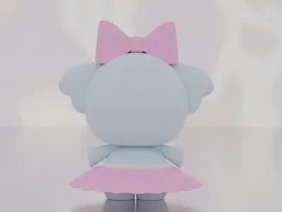 The elephant in dress 3D print model