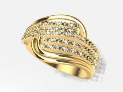 5 line ring Free 3D print model