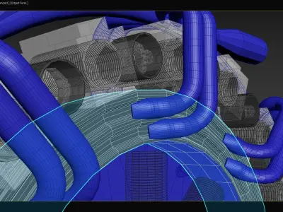  Inverted STEAM Motor - Generator - Octuple Turbine - Concept 3D print model