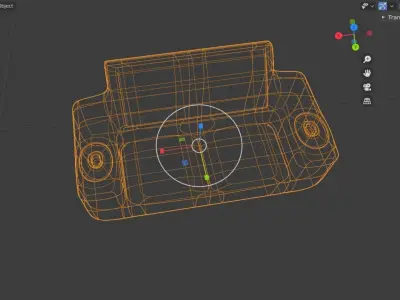 Luxury Double Sofa Chair 3D model