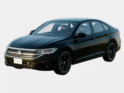 Volkswagen Jetta 2024 SE Spec Low-poly 3D model