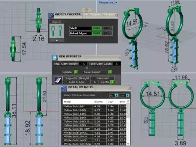 JEWELRY HOOP  stl 3dm EARRINGS je0131 3D print model