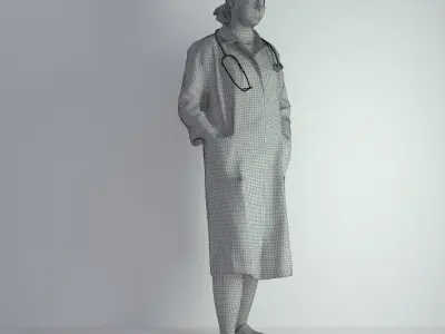 3D Scan Woman Doctor 008 3D model