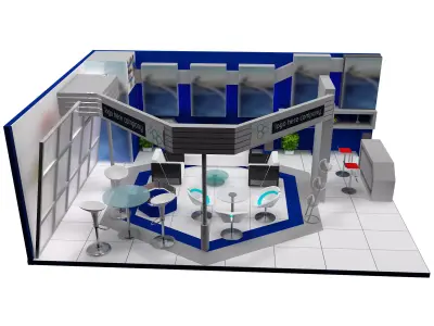 Booth Exhibition Stand a453 3D model