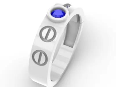 Jewelry Diamond Ring Model RG05 Free 3D print model