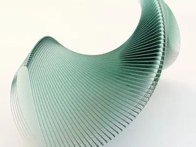 Elegance In Glass Sculpture 3D model