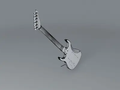 Buddy Blaze custom guitar Free 3D model