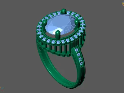 Women Rings 3DM STL Womens Rings DiamondDetails 3D print model 3D print model